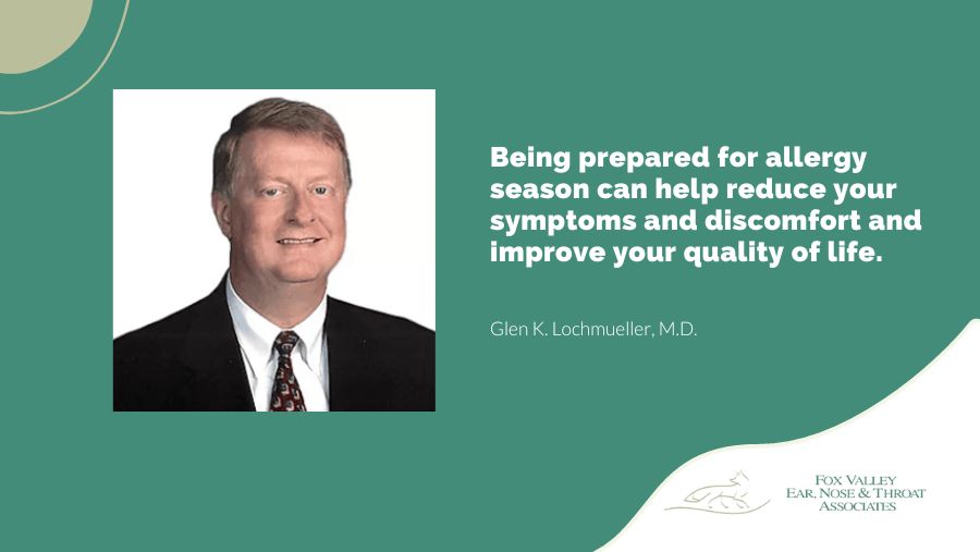 Being prepared for allergy season can help reduce your symptoms and discomfort and improve your quality of life.